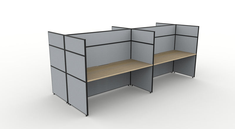 Shush30 Screen Hung Back To Back Workstations - 1500mm High Screens