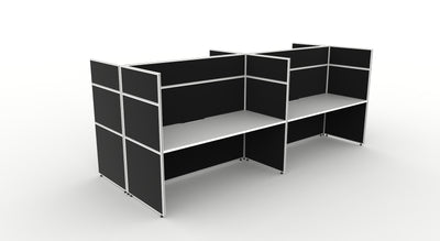 Shush30 Screen Hung Back To Back Workstations - 1500mm High Screens