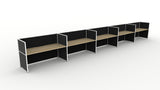 Shush30 Screen Hung 5 Person Single Sided Workstation