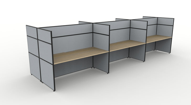 Shush30 Screen Hung Back To Back Workstations - 1500mm High Screens