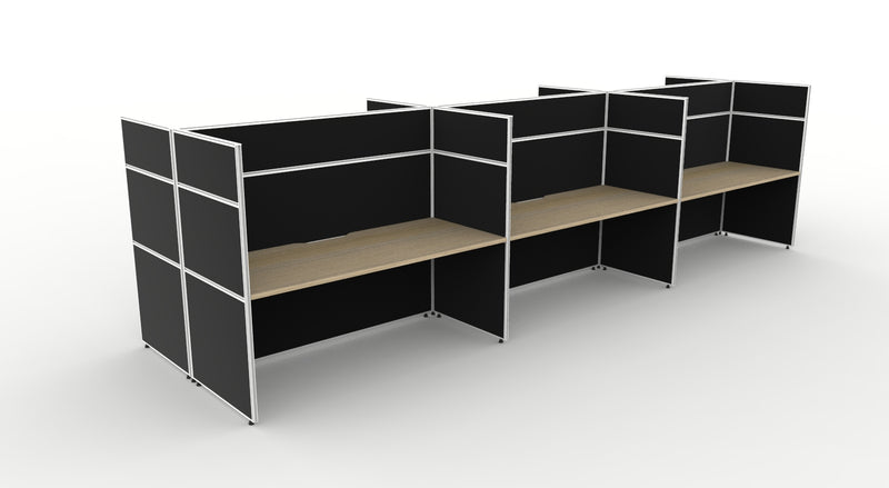 Shush30 Screen Hung Back To Back Workstations - 1500mm High Screens