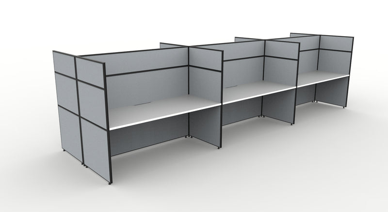 Shush30 Screen Hung Back To Back Workstations - 1500mm High Screens