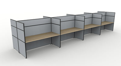 Shush30 Screen Hung Back To Back Workstations - 1500mm High Screens