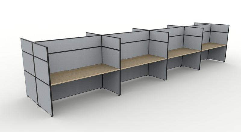 Shush30 Screen Hung Back To Back Workstations - 1500mm High Screens