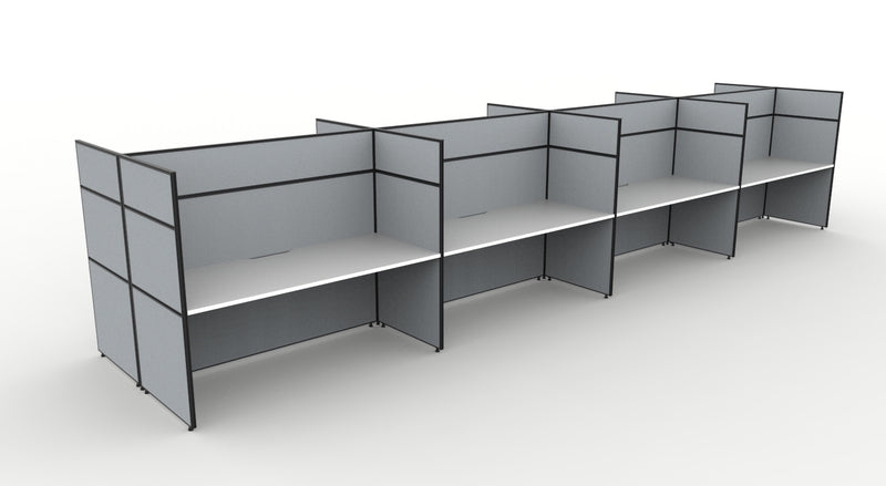 Shush30 Screen Hung Back To Back Workstations - 1500mm High Screens