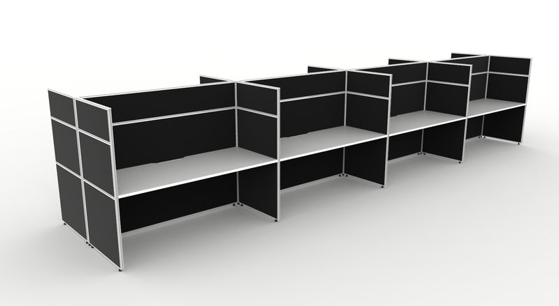 Shush30 Screen Hung Back To Back Workstations - 1500mm High Screens