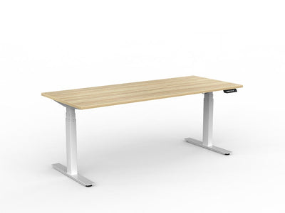 1800mm x 750mm / White Powdercoat / New Oak Ravine