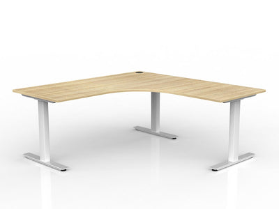 1800mm  x 750mm (2 Piece top) / White Powdercoat / New Oak Ravine