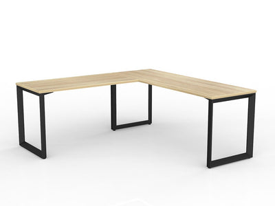 Black Powdercoat / New Oak Ravine / 1800mm x 600mm + 1200mm x 600mm