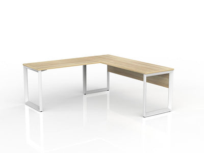 1800mm x 600mm + 1200mm x 600mm / White Powdercoat / New Oak Ravine