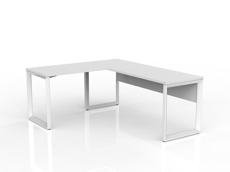 Anvil Desk with Return and Modesty - Left Hand