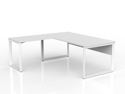 Anvil Desk with Return and Modesty - Left Hand