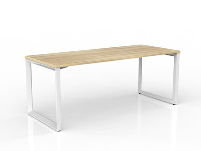 1800mm x 750mm / White Powdercoat / New Oak Ravine