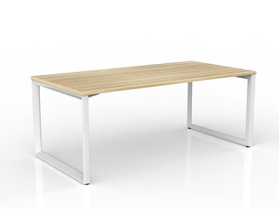 1800mm x 900mm / White Powdercoat / New Oak Ravine