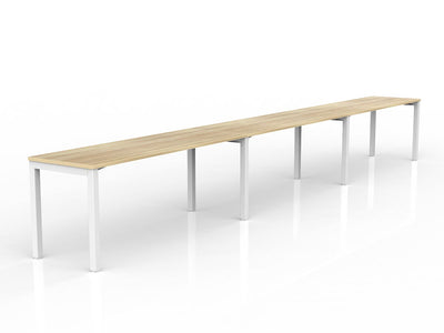 1800mm x 600mm / White Powdercoat / New Oak Ravine