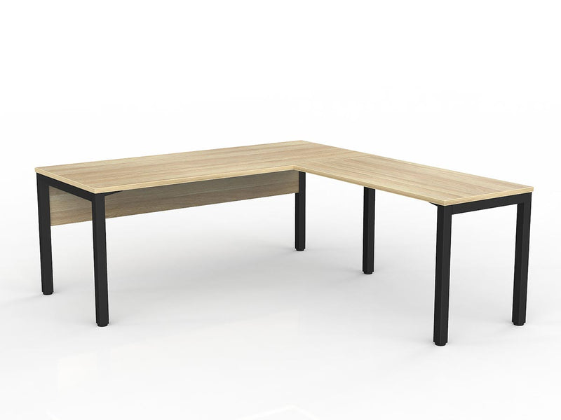 Axis Desk with Return and Modesty - New Oak Worktop