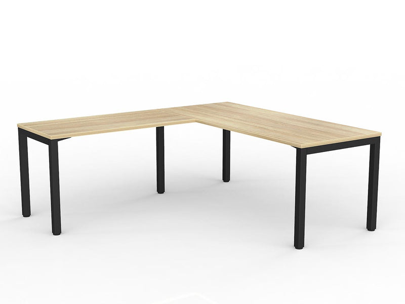 Axis Straightline Office Desk with Return - New Oak Worktop