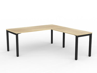Axis Straightline Office Desk with Return - New Oak Worktop
