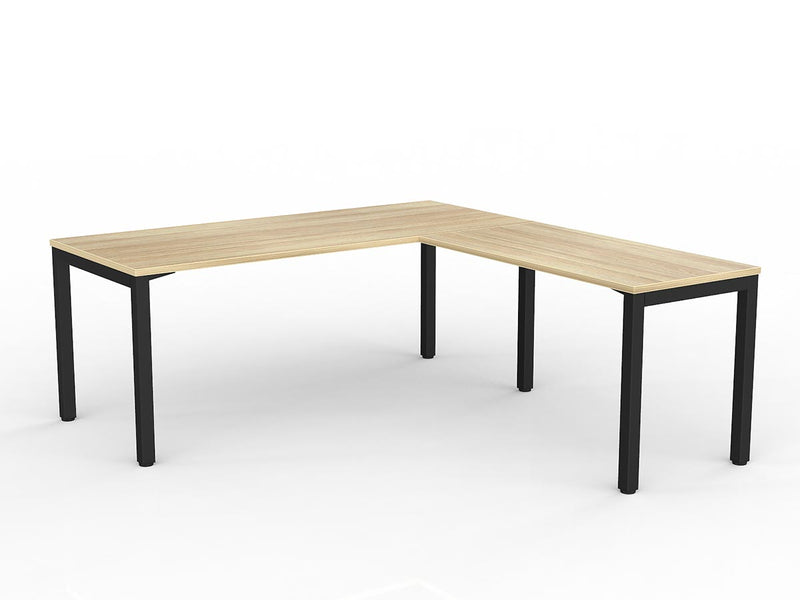 Axis Straightline Office Desk with Return - New Oak Worktop