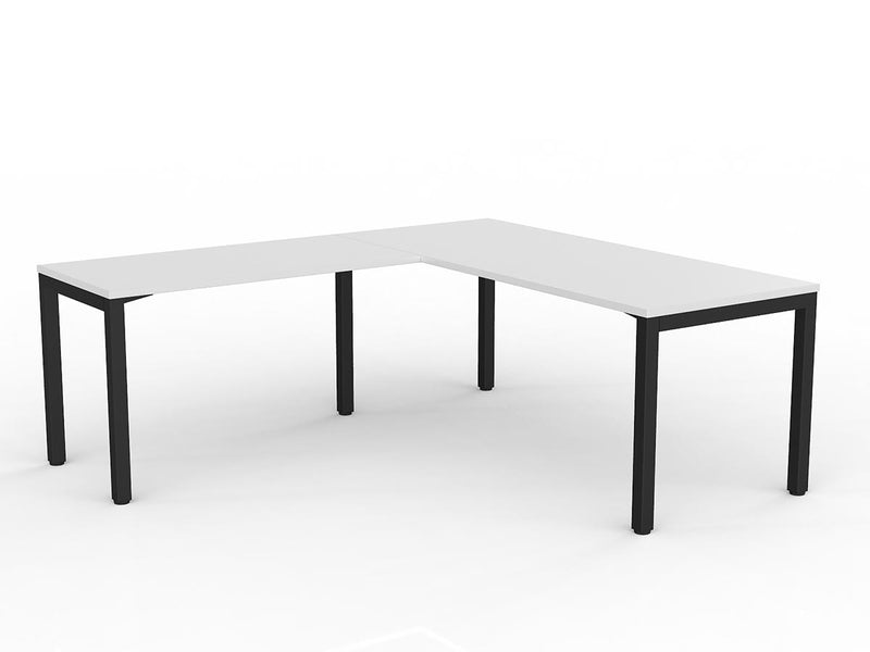 Axis Straightline Office Desk with Return - White Worktop