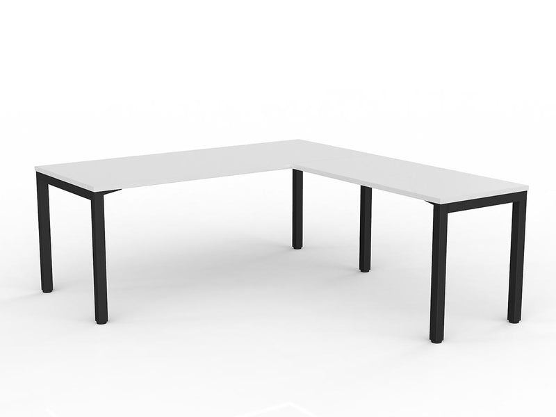 Axis Straightline Office Desk with Return - White Worktop