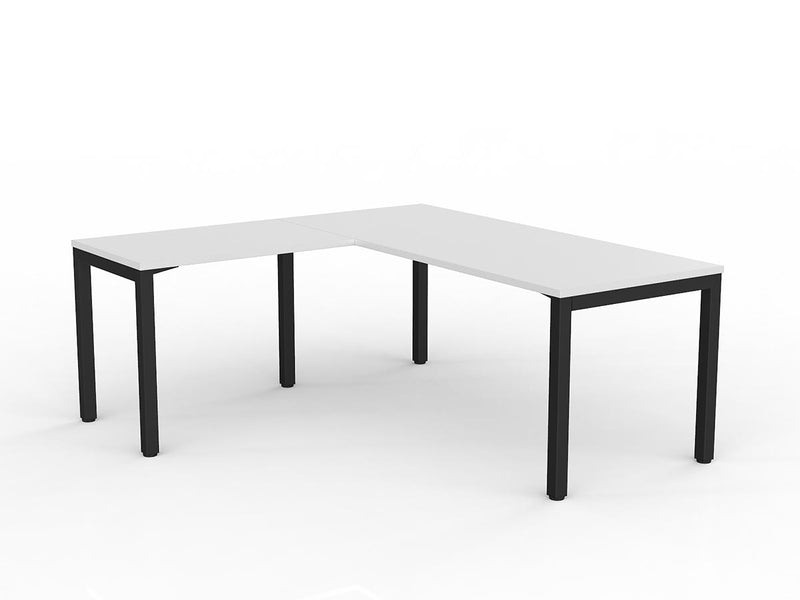 Axis Straightline Office Desk with Return - White Worktop