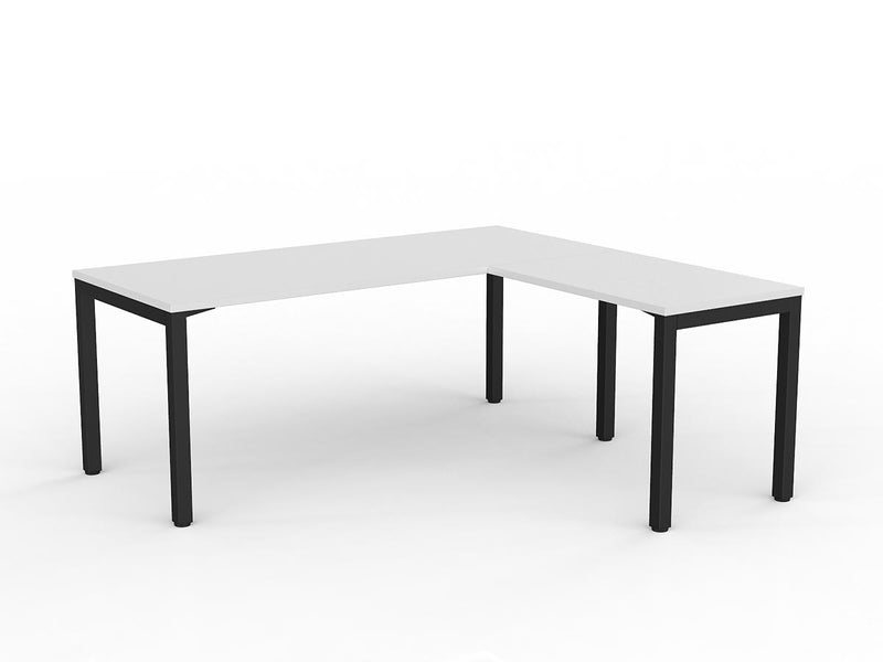 Axis Straightline Office Desk with Return - White Worktop