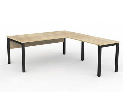 Axis Desk with Return and Modesty - New Oak Worktop
