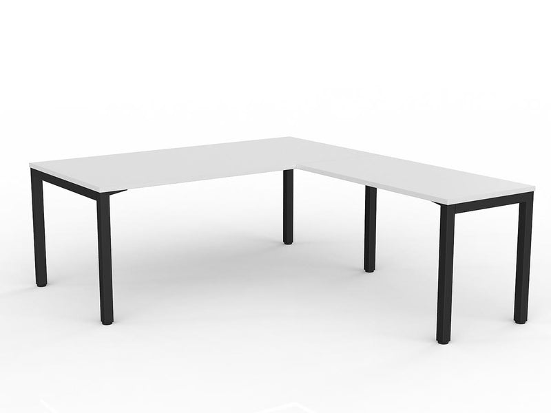 Axis Straightline Office Desk with Return - White Worktop