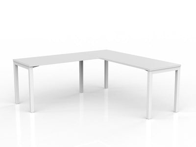 Axis Straightline Office Desk with Return - White Worktop