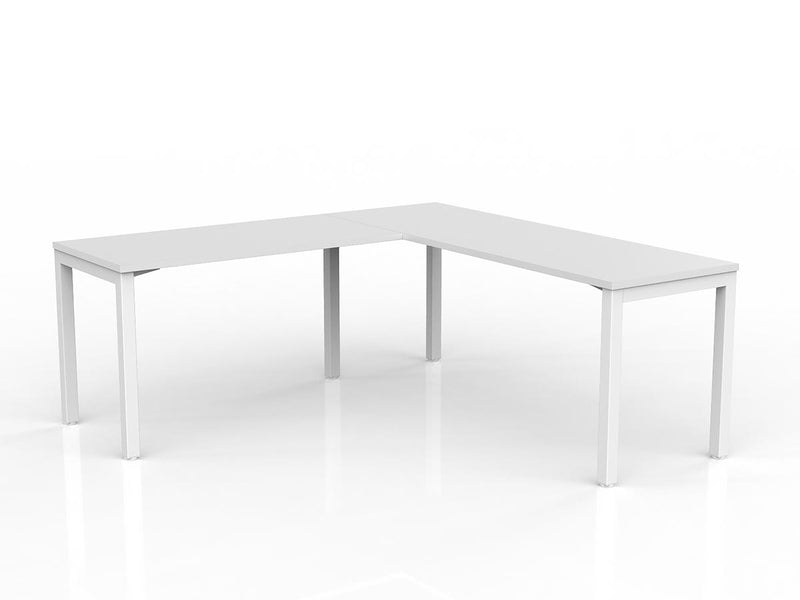 Axis Straightline Office Desk with Return - White Worktop