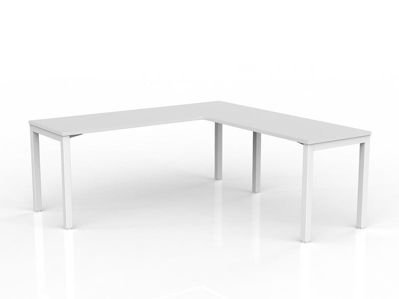 Axis Straightline Office Desk with Return - White Worktop