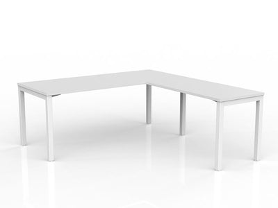 Axis Straightline Office Desk with Return - White Worktop