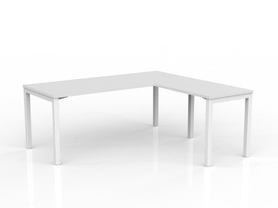 Axis Straightline Office Desk with Return - White Worktop