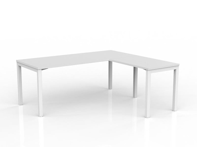 Axis Straightline Office Desk with Return - White Worktop