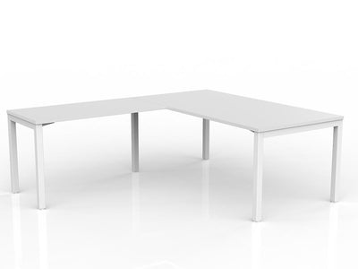 Axis Straightline Office Desk with Return - White Worktop