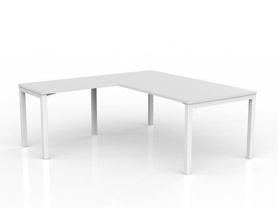 Axis Straightline Office Desk with Return - White Worktop