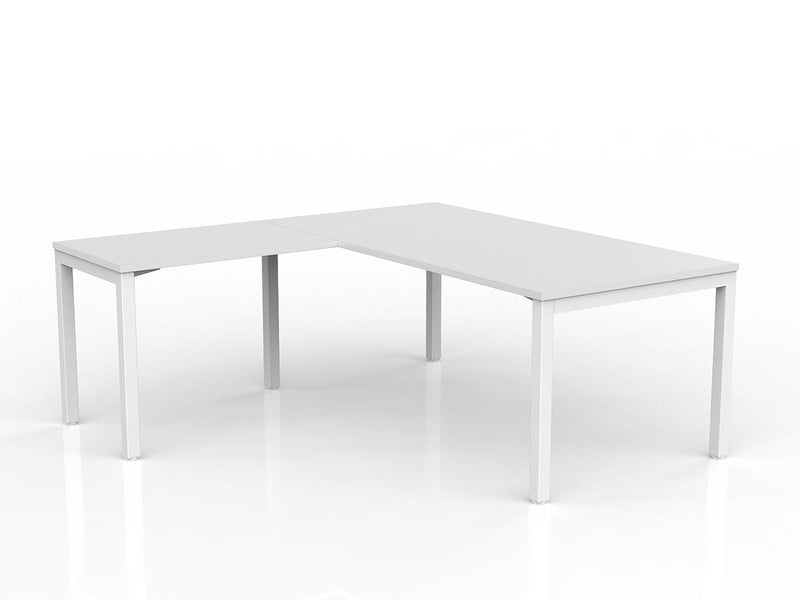 Axis Straightline Office Desk with Return - White Worktop