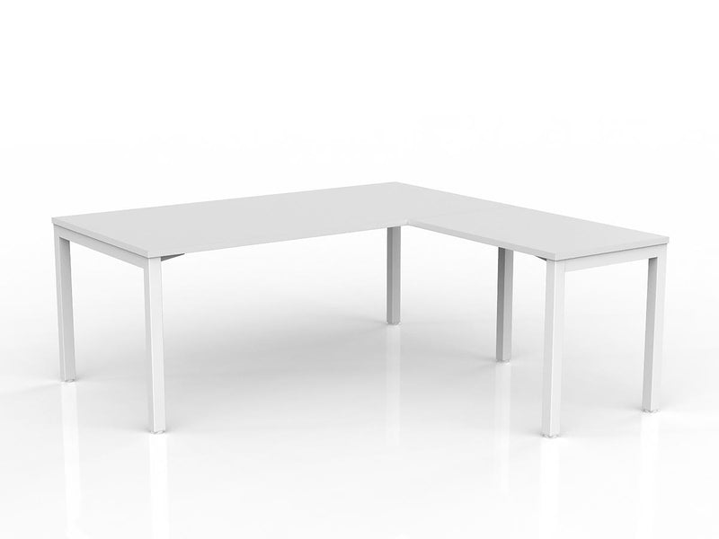 Axis Straightline Office Desk with Return - White Worktop