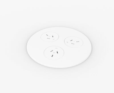 3 x GPO / 500mm Interconnecting Tag Lead / White