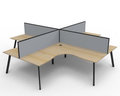 1500mm W x 1500mm W x 750mm D / Natural Oak/Black