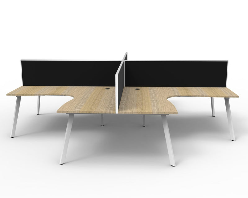 Deluxe Eternity 4 Person Corner Workstation