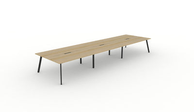 1200mm Wide x 750mm Deep / Natural Oak Top / Black Frame