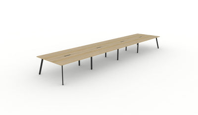 1200mm W x 750mm D / Natural Oak Top / Black Frame