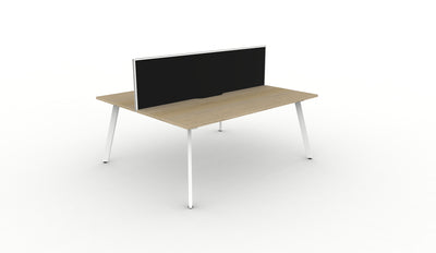 Deluxe Eternity 2 Person Back To Back Workstation -  With Screens