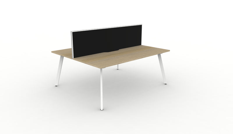 Deluxe Eternity 2 Person Back To Back Workstation -  With Screens
