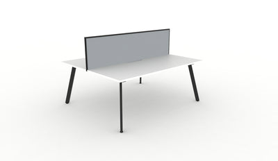 Deluxe Eternity 2 Person Back To Back Workstation -  With Screens