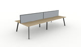 Deluxe Eternity 4 Person Back To Back Workstation -  With Screens