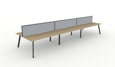 1200mm Wide x 750mm Deep / Natural Oak Top / Black Frame