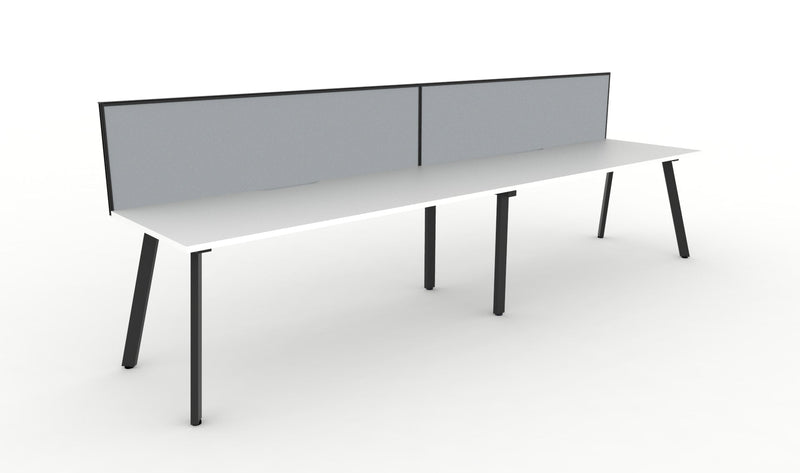Deluxe Eternity 2 Person Single Sided Workstation - With Screen